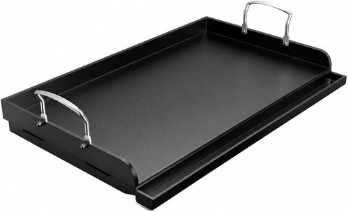 25" x 16" Pre-Seasoned Cast Iron Griddle | Large Non-Stick Flat Top for BBQ & Camping 🍔