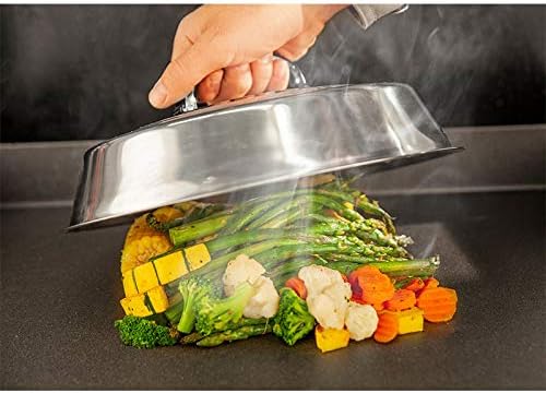 🔥 12 Inch Stainless Steel Basting Cover | Multi-use Griddle & Grill Accessory 🧀
