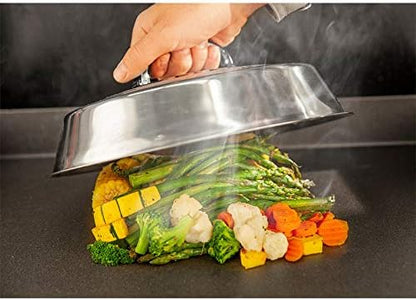 🔥 12 Inch Stainless Steel Basting Cover | Multi-use Griddle & Grill Accessory 🧀
