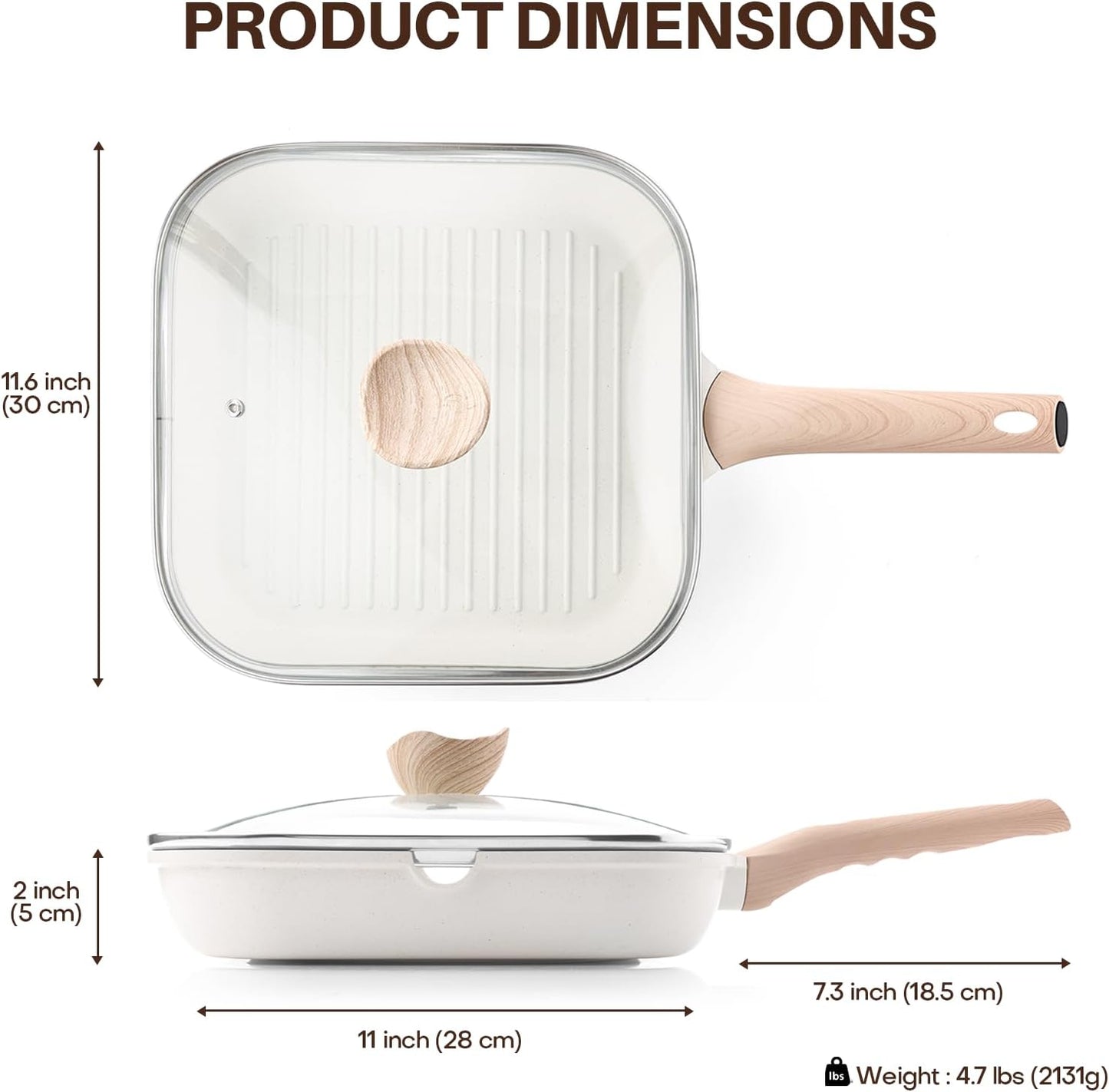 🔥 Multi-functional Non-stick Grill Pan | Healthy Cooking Essential for Home & Outdoor Use 🥩