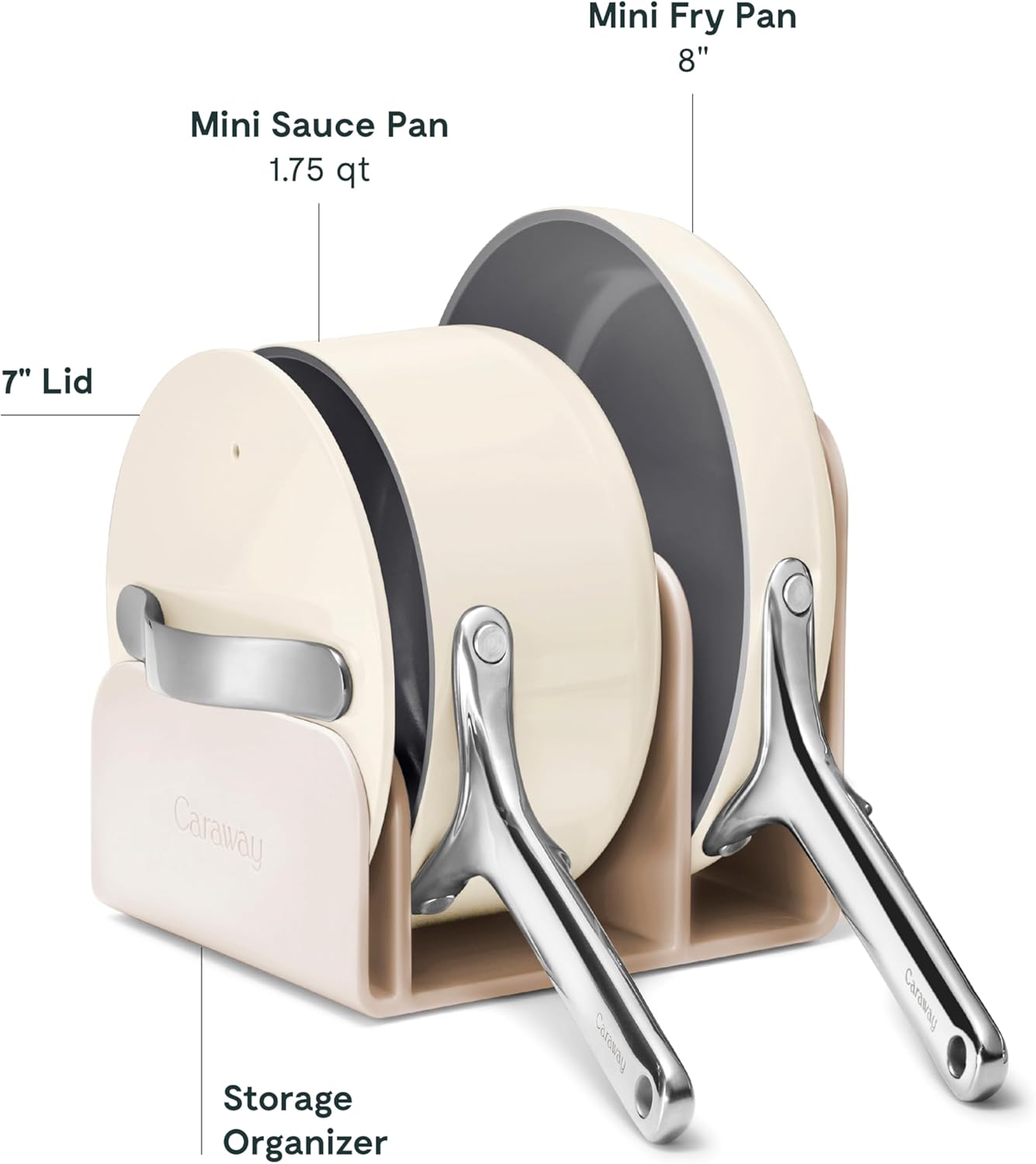 2-Piece Mini Ceramic Cookware Set 🌼 | Non-Toxic Non-Stick Fry Pan & Sauce Pan, Compatible with Induction/Gas/Electric Stovetops, Oven Safe