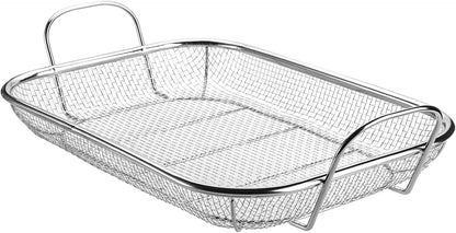 🔥 Heavy-Duty Stainless Steel Grill Basket | Perfect for BBQ & Outdoor Cooking 🧺