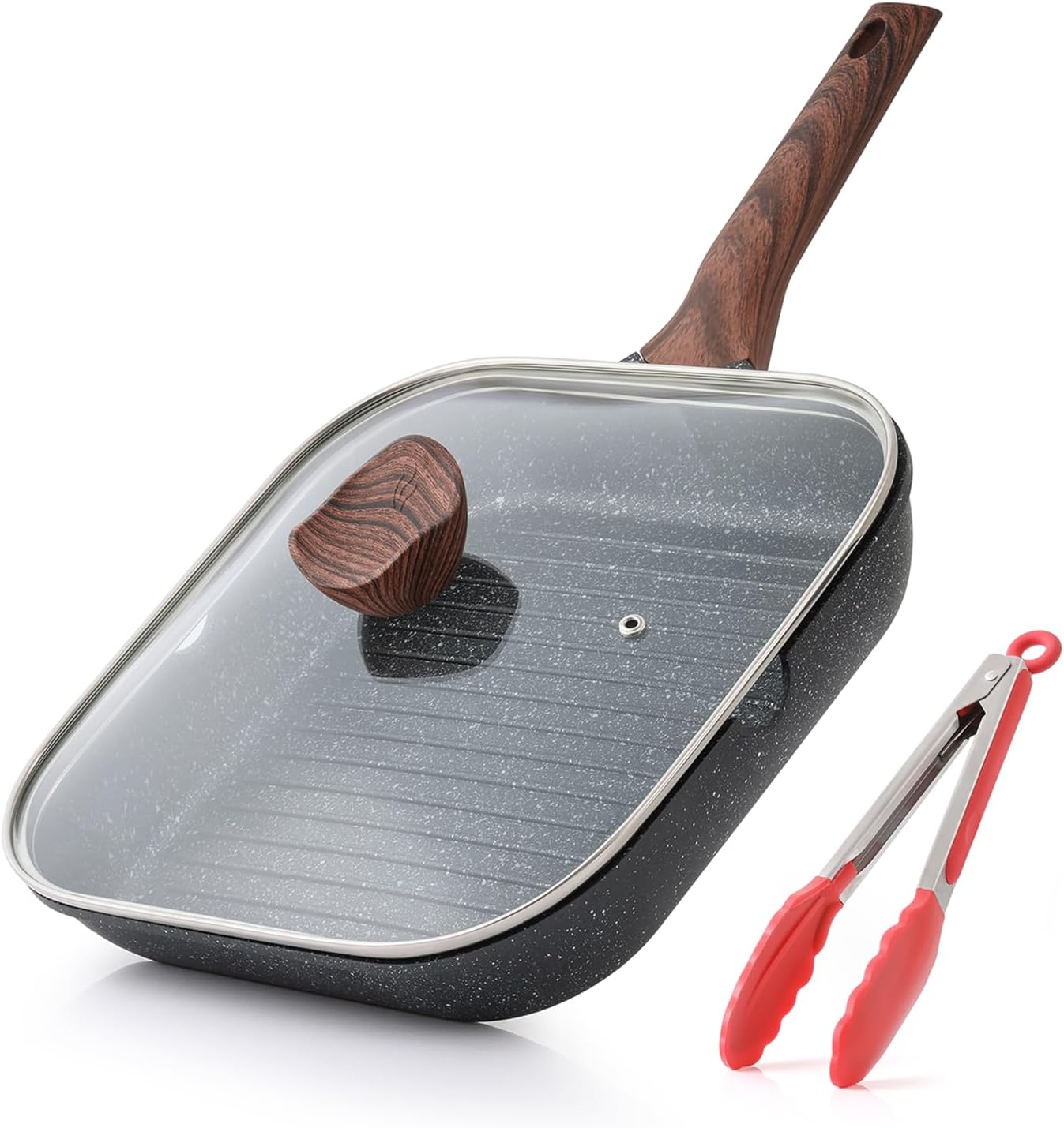 🔥 Multi-functional Non-stick Grill Pan | Healthy Cooking Essential for Home & Outdoor Use 🥩